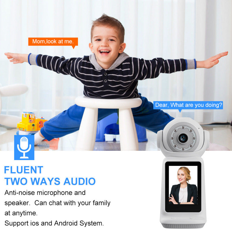 Cross-border hot-selling V380 camera indoor video call shaking head machine wireless WiFi desktop surveillance camera