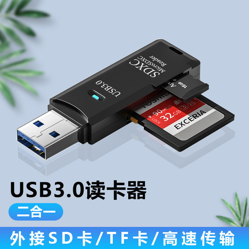 Card reader usb3.0 high-speed multi-function all-in-one sd memory card tf converter car pass camera card reader