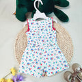 Export original order female infant one-piece short-sleeved summer jumpsuit pure cotton casualcute short climbing summer climbing suit