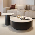 Round slate coffee table combination living room for home italian normcore tea table large and small apartmentaccessible luxuryclassy sense tea table