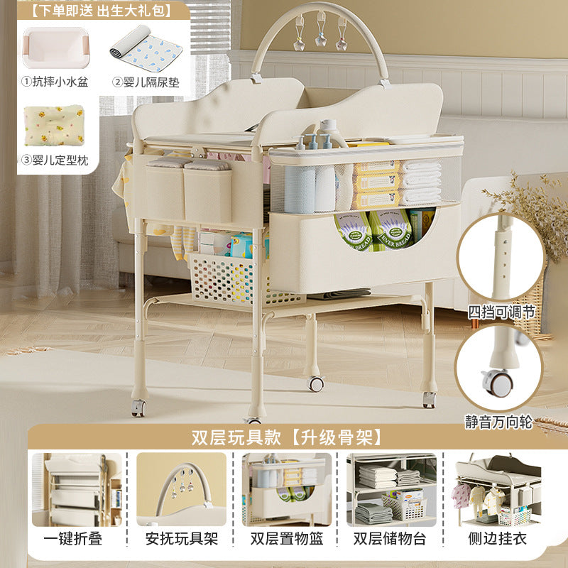 Changing table, baby care table, diaper changing table, newborn bathing & massage table, foldable multifunctional