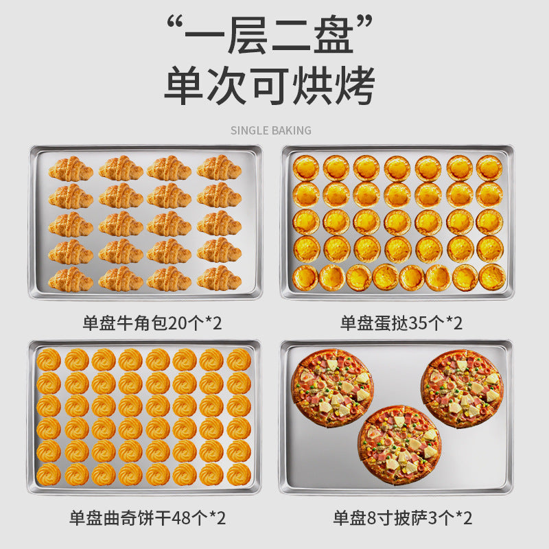 Oven commercial computer version electric heating gas one layer two plate oven flat oven luxury baking pizza large capacity