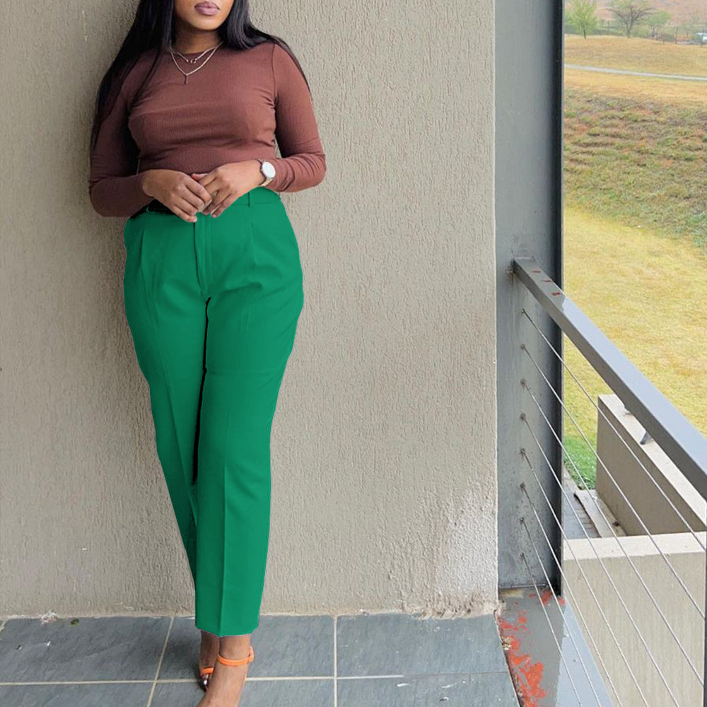 women's clothing  independent station spring new arrivalfashioncasualhigh waistpure colorskinny jeans suit pantsfashioncasual pants