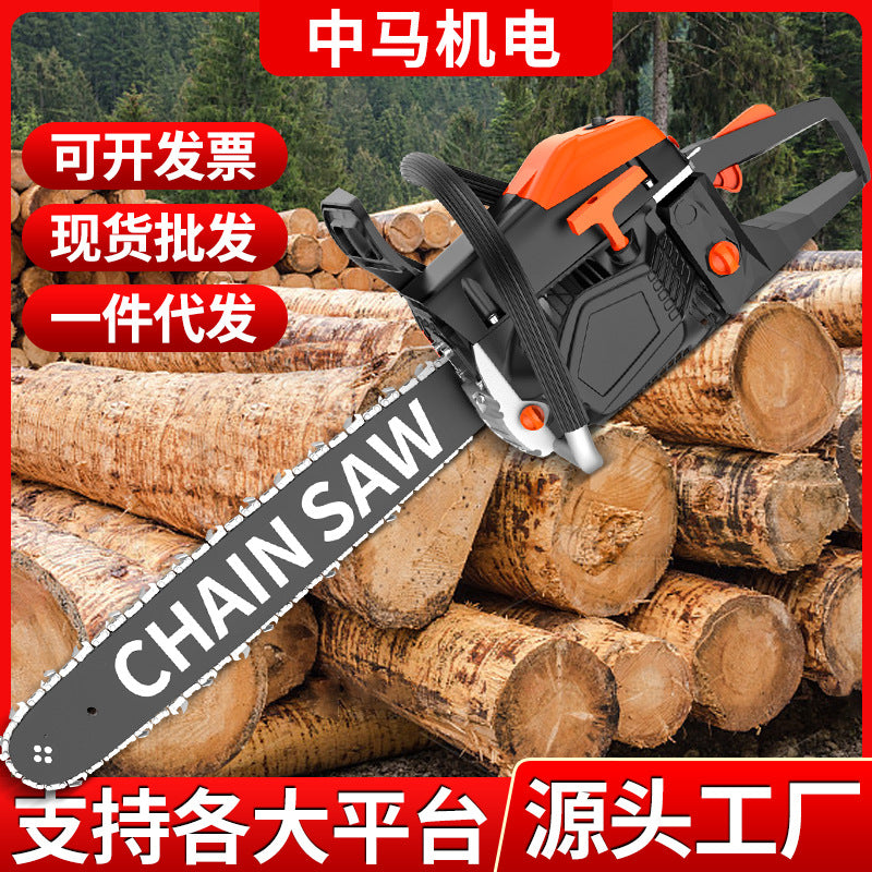 Chuangyi tree cutting chain saw wood sawing handy gadget chain saw gasoline saw chain logging saw high horsepower four-stroke tree sawing saw