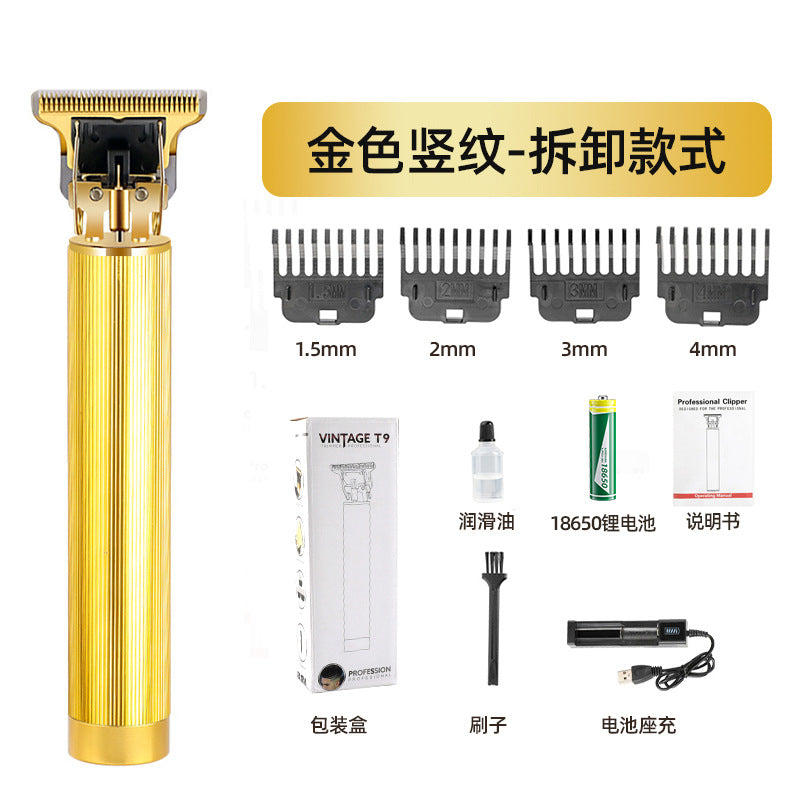 Electric waterproof engraving detachable battery hairdresser oil head electric clipper for home travel shaving electric clipper
