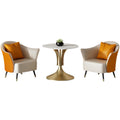 Nordic table and chair set, single sofa, hotel sales office, reception area, balcony, office break area furniture, reception