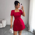 fashionexportdress summer new arrival waist slimming lookelegantpetites long skirt frenchbows