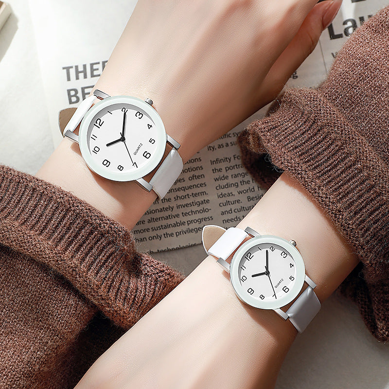 couple casual alloy quartz watch pair student elegant watch black frame digital quartz watch wholesale