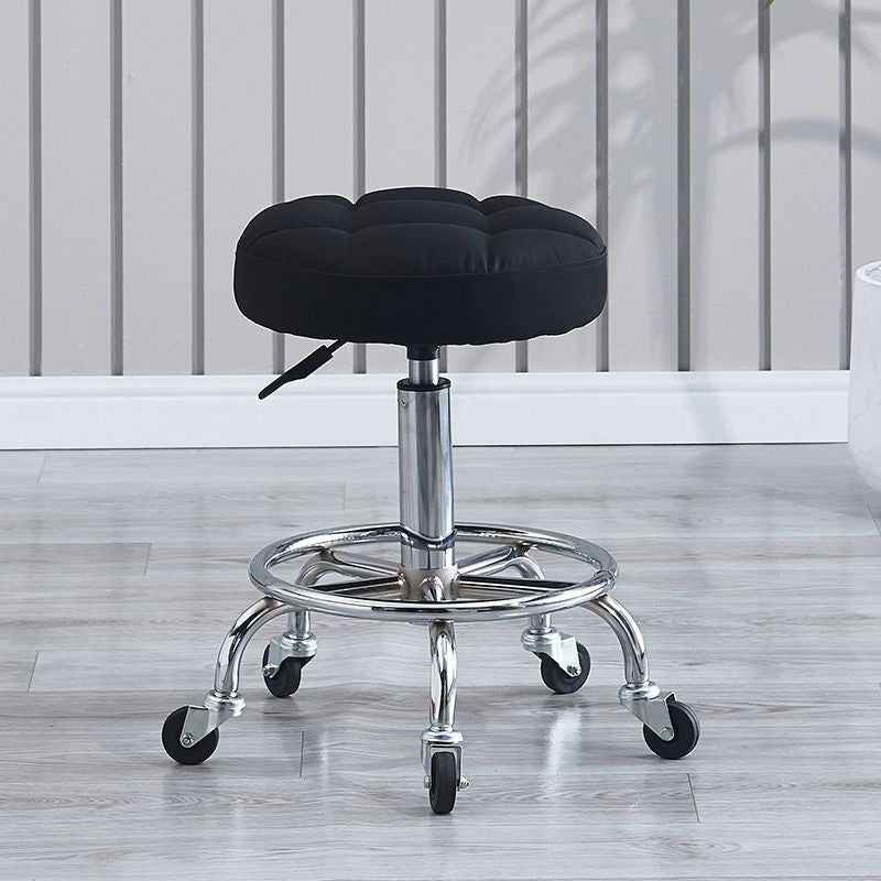 Barber chair makeup manicure live broadcast special adjustable round stool for home bedroom dressing stool movable backrest large work stool