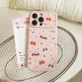 Full coverage cartoon animal design phone case for apple 17 pro max, cute and fun iphone 18 protective cover for 15