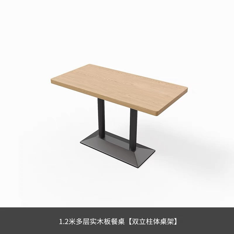 Company Staff School Canteen Restaurant Table and Chair Combination Catering Noodle House Fast Food Snack Bar Milk Tea Shop Rock Slate Table