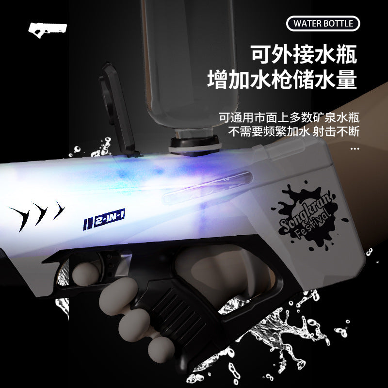 2025 new electric water gun - fully automatic, continuous fire, laser-enhanced, high-capacity water blaster toy