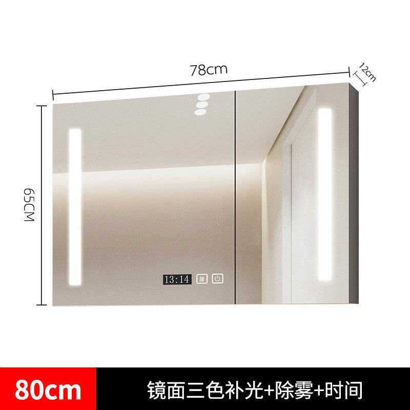 Smart bathroom mirror cabinet, separate wall-mounted bathroom with light, vanity mirror, bathroom mirror with rack storage