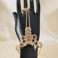 Middle eastern-inspired crescent moon and star beaded bracelet, 24k gold-plated copper women's bracelet, factory direct wholesale