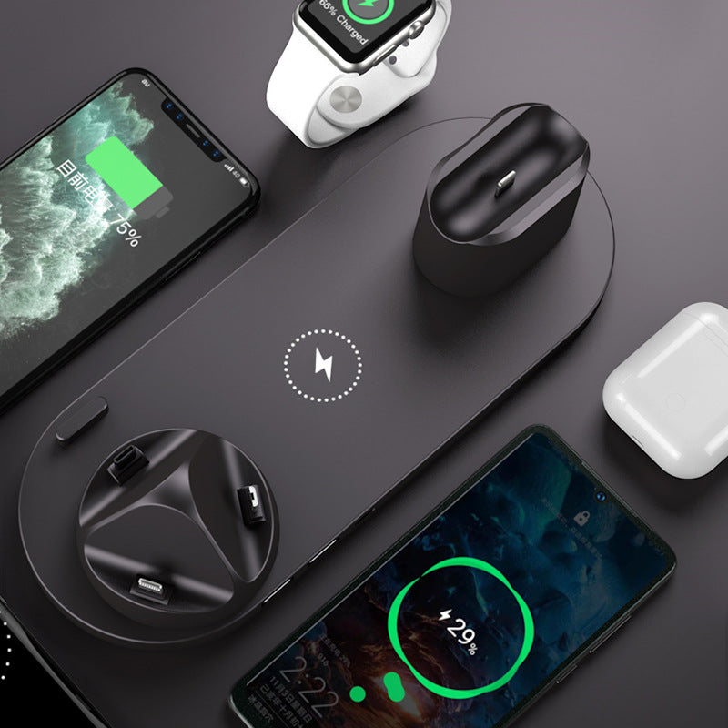 new arrival multifunctional six-in-one wireless charger suitable for headphones and watches fast charging wireless charger
