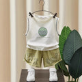 Kids' summer boys' tank top sleeveless vest set -  new summer collection - trendy two-piece outfit for stylish boys