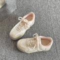 Women's sneakers - mesh breathable casual shoes - trendy ins style - new spring/summer 2025 collection - versatile chunky platform white shoes