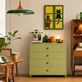 new steel low cabinet with rounded corners, freestanding five-drawer unit, wall-mounted integrated storage cabinet, kids' organizer