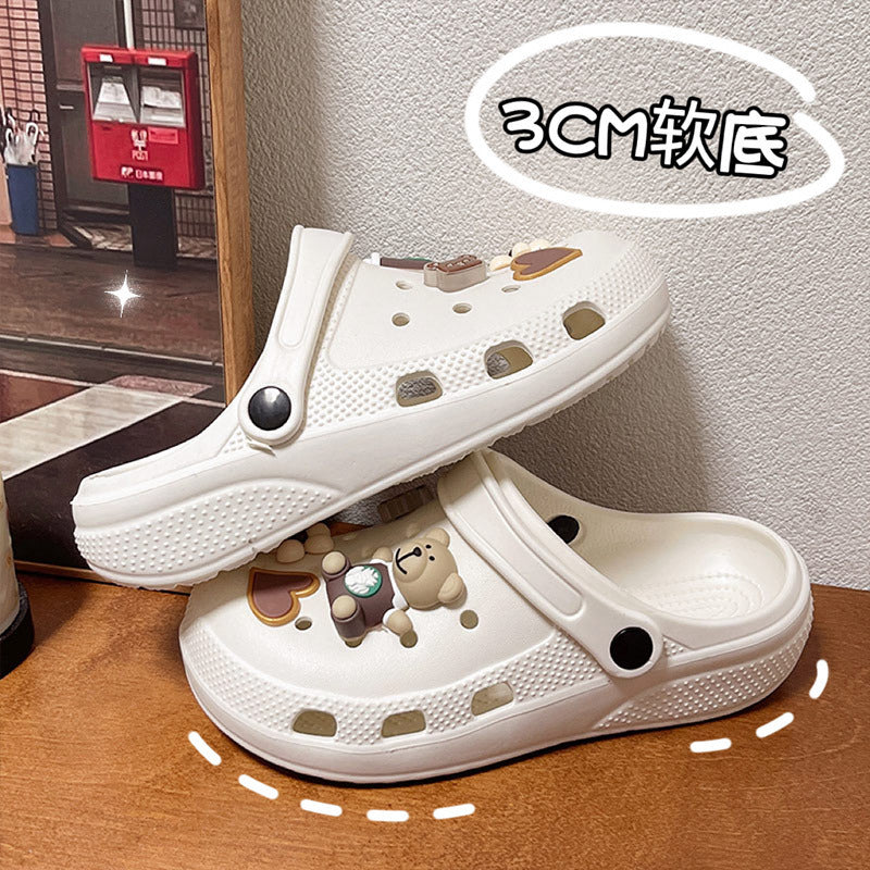 Eva clogs women's summer fun thick sole cute outdoor wear soft sole lightweight beach anti-slip sandals slippers women cartoon