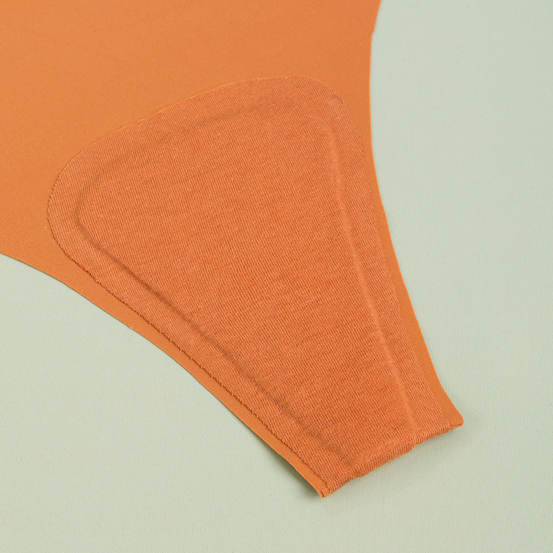 ice silk seamless anti-embarrassment underwear sports yoga special cotton pad invisible y-line women's underwear