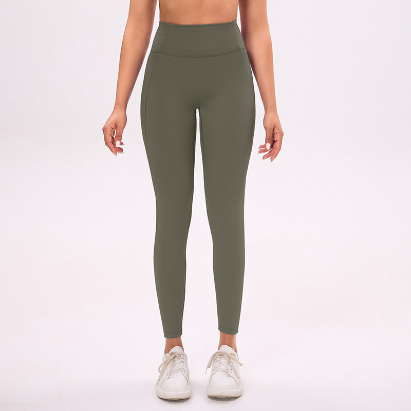 Women's seamless high-waisted workout leggings - running, gym, yoga - naked feel, stretchy, tummy control, butt lifting