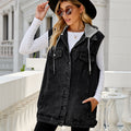 spring new european and american cross-border women's fashion  independent store classic washed denim vest top