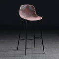 Scandinavian bar chair high stool modern casual plastic bar chair for homepopular back bar stool iron dining chair
