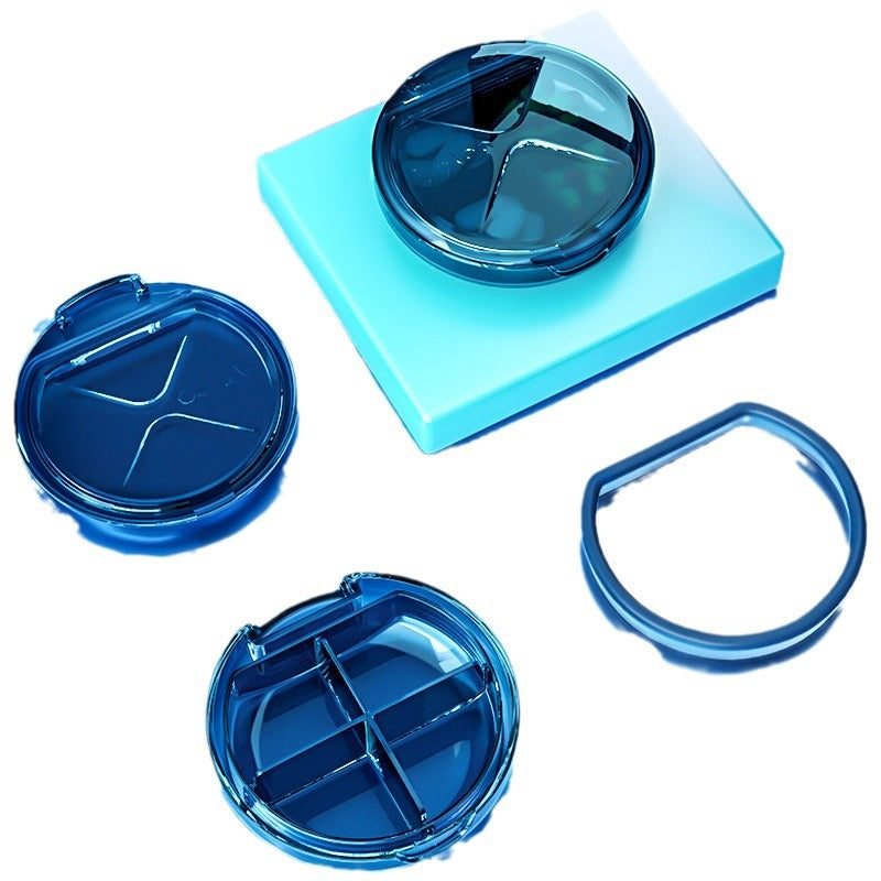 Portable small medicine box, portable small mini 7 days morning, afternoon and evening moisture-proof sealed medicine exquisite sub-packaging dust box
