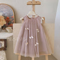 Girls' sleeveless 3d bow mesh dress - princess style summer dress for baby girls and toddlers - sweet and adorable