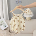 Newborn infant summer lightweight bodysuit - stylish and trendy baby girl's camisole romper