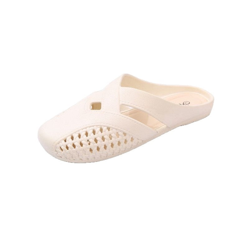 Baotou half slippers for women summeroutwear2025new arrivalflats slip-on half slippers soft bottom french style sandals