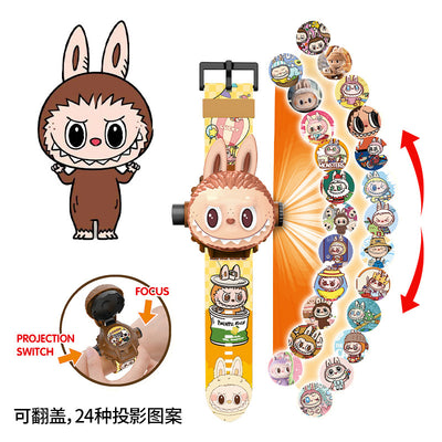Labubu princess elsa kuromi projection watch electronic watch frozen boys and girls kids toys