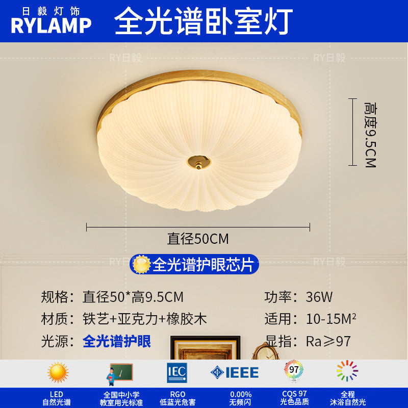 French antique living room chandelier retro high-end solid wood designer bedroom dining room art Zhongshan lighting