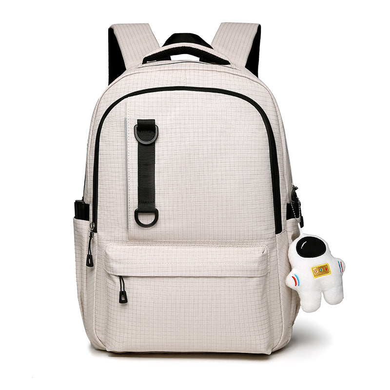 Cross-border new fashion casual backpack trend large capacity junior high school student schoolbag lightweight simple travel backpack