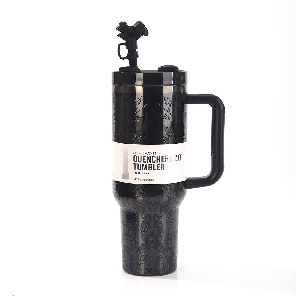 fashioncasual40oz car cup stanley 304 stainless steel thermos cup large capacity handle straw cup