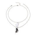 Butterfly necklace wholesale european and american cross-border jewelry women's stylish exaggerated versatile alloy couple stacking autumn and winter sweater chain