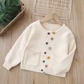 Girls' cardigan sweater,  autumn/winter new collection, kids' casual knit outerwear, handmade wool sweater top for baby girls