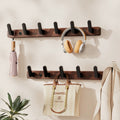 Walnut wood hook - no drilling required, over-the-door coat and hat hook, wall-mounted fixed clothes hook, entryway coat rack