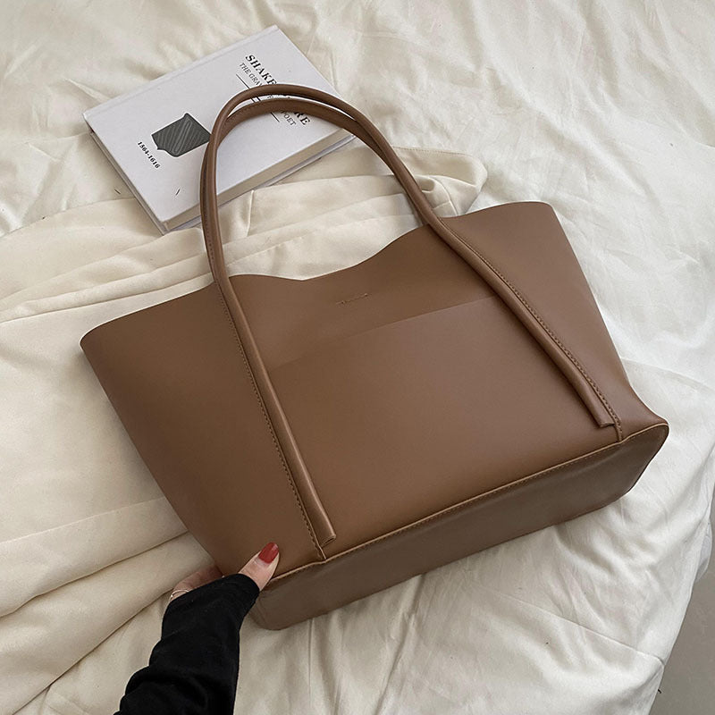 Retro commuter high-end big bag women's 2025 new autumn and winter fashion versatile tote bag large-capacity shoulder bag