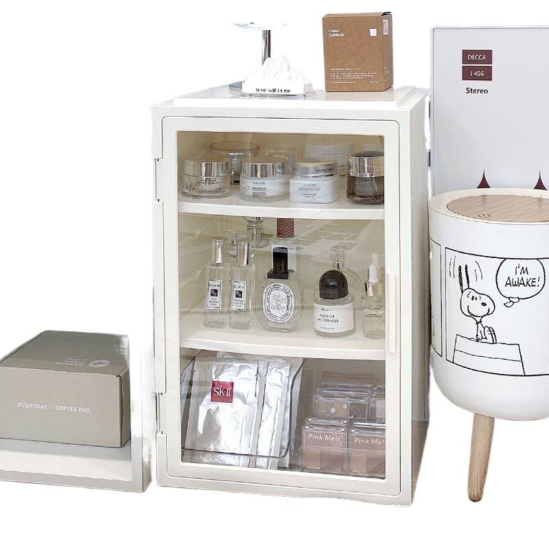 Bedside table for room, simple rental bedroom, household multi-layer bedside cabinet, plastic ins style creative storage rental house