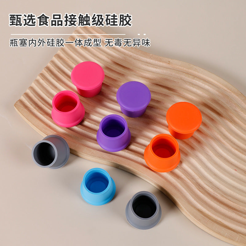 Food-grade silicone bottle cap, cup lid, universal wine stopper, airtight seal, wine preservation cap, eco-friendly wine bottle cap