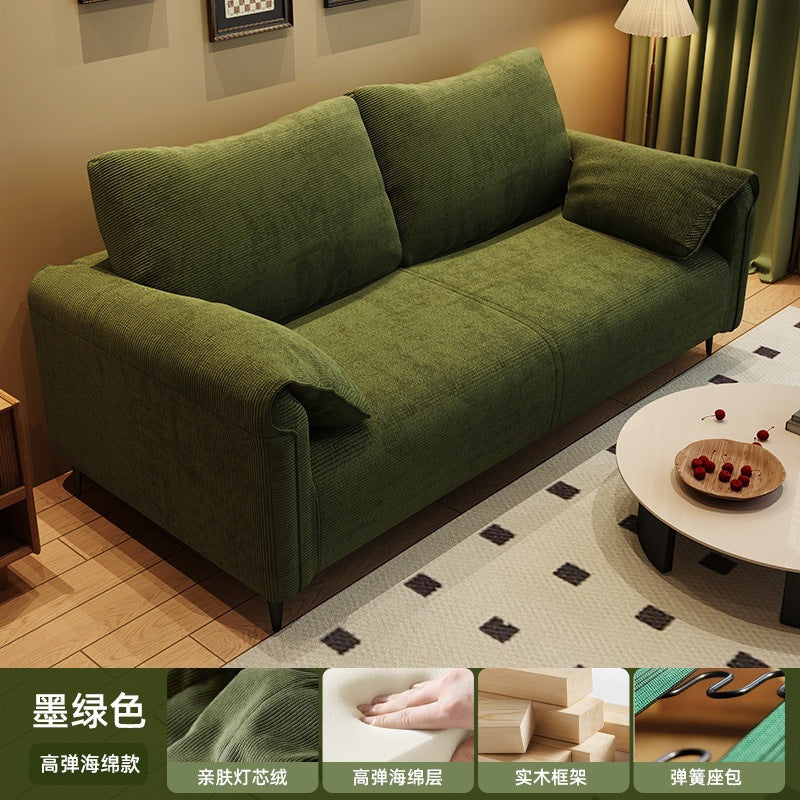 Sofa living room small apartment b&b rental room double three-seater ear lazy straight row fabric sofa new arrival