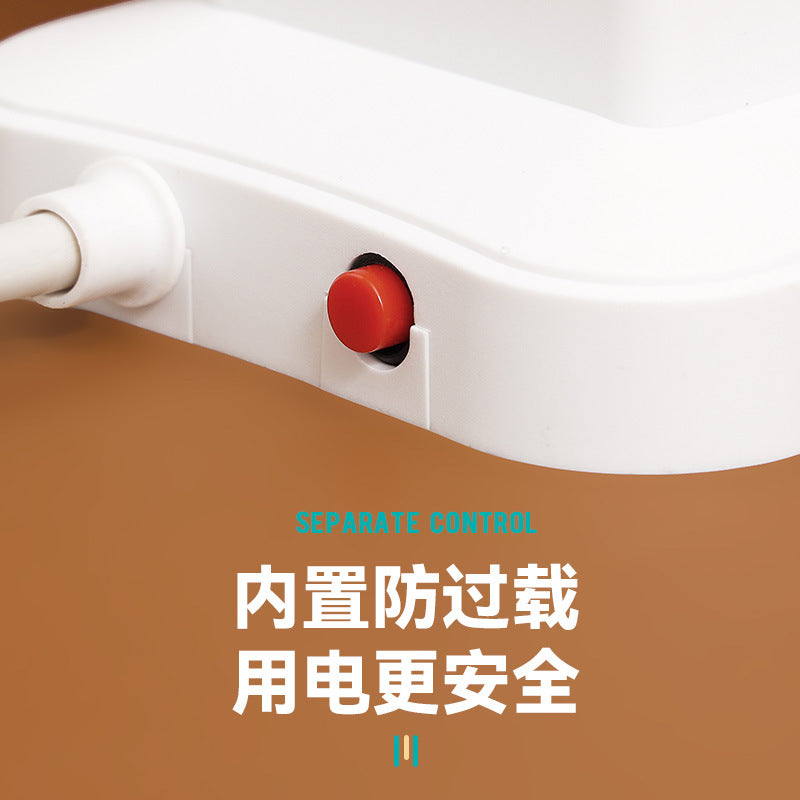 Authentic home & office vertical power strip - multi-outlet, pure copper, with usb ports - tower style