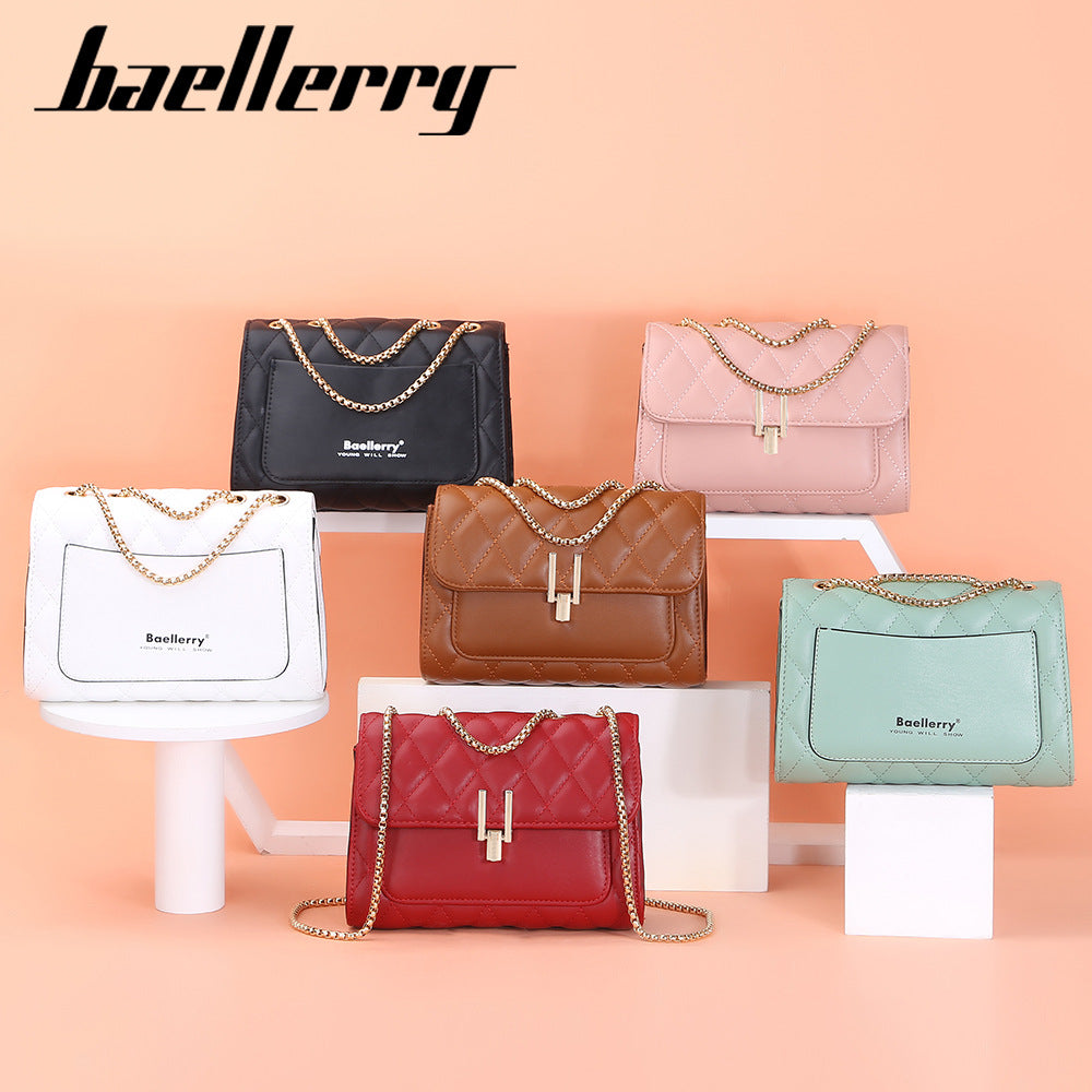 Spot wholesale new women's bag diamond lock small square bag fashion chain niche women's shoulder messenger bag