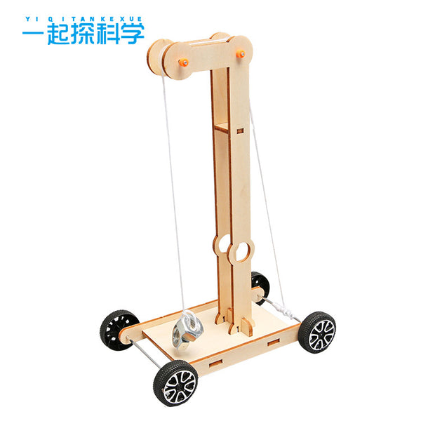 Children's technology handmade DIY gravity car material package student steam science experiment educational toy