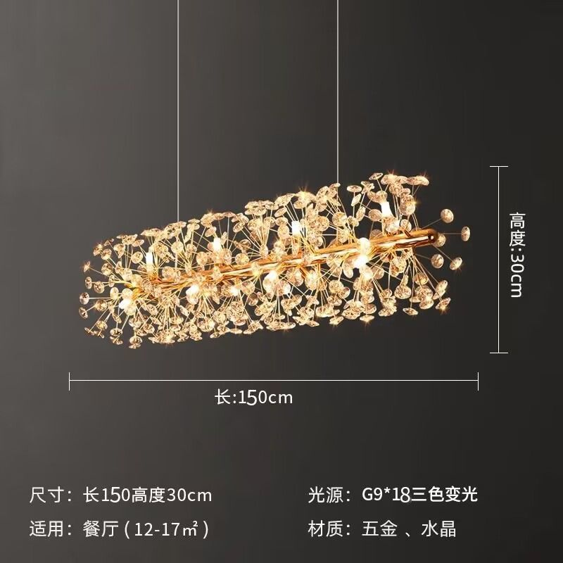 Dandelion crystal chandelier - luxury living room, bedroom, dining room lighting - high-end crystal chandelier - modern creative design for clothing stores