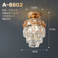 European-style light luxury american crystal small ceiling light for living room, hallway, corridor, entryway, balcony - minimalist modern indoor pendant light