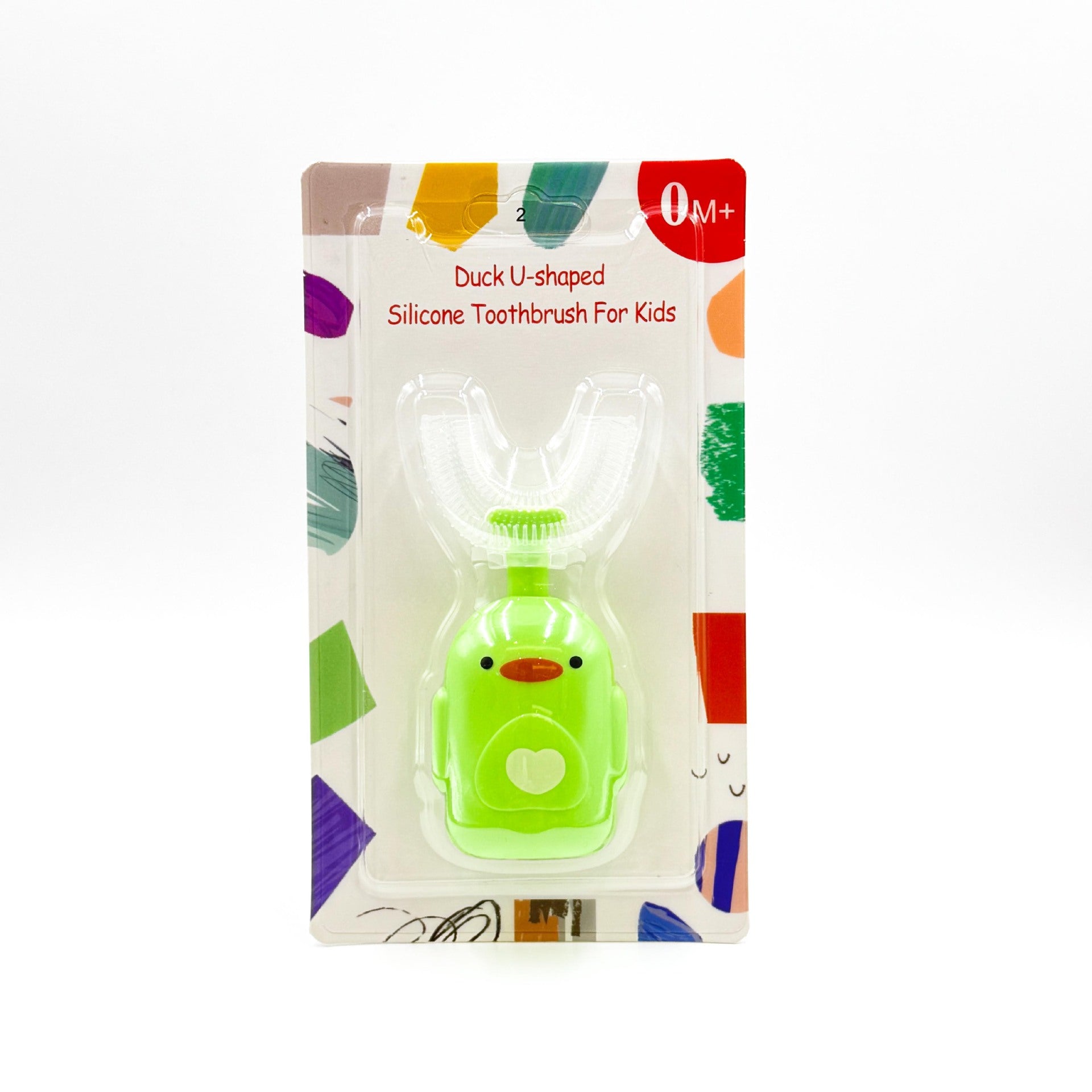English card-mounted children's u-shaped toothbrush baby oral oral cleaning children's toothbrush soft-bristled silicone toothbrush