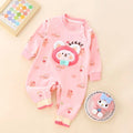 Baby clothes autumn outfit super cute cartoon romper single layer crawling suit korean style full month hundred days bodysuit outdoor clothes