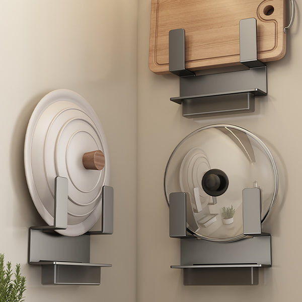 No punching pot lid rack, kitchen rack, wall-mounted cutting board, cutting board, multi-functional wall storage artifact rack